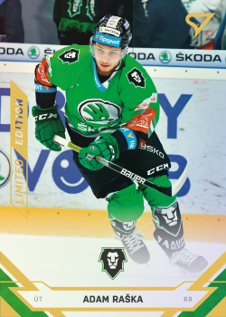 Adam Raska Mlada Boleslav Tipsport ELH 2021/22 SportZoo 2. serie Gold /19 #301